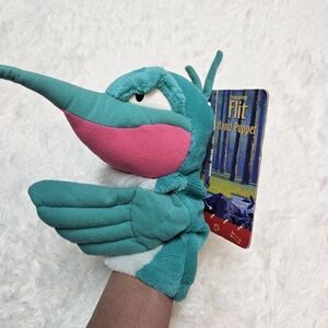VTG 90S Disney Pocahontas Character FLIT Hummingbird Plush Hand Puppet Mattel